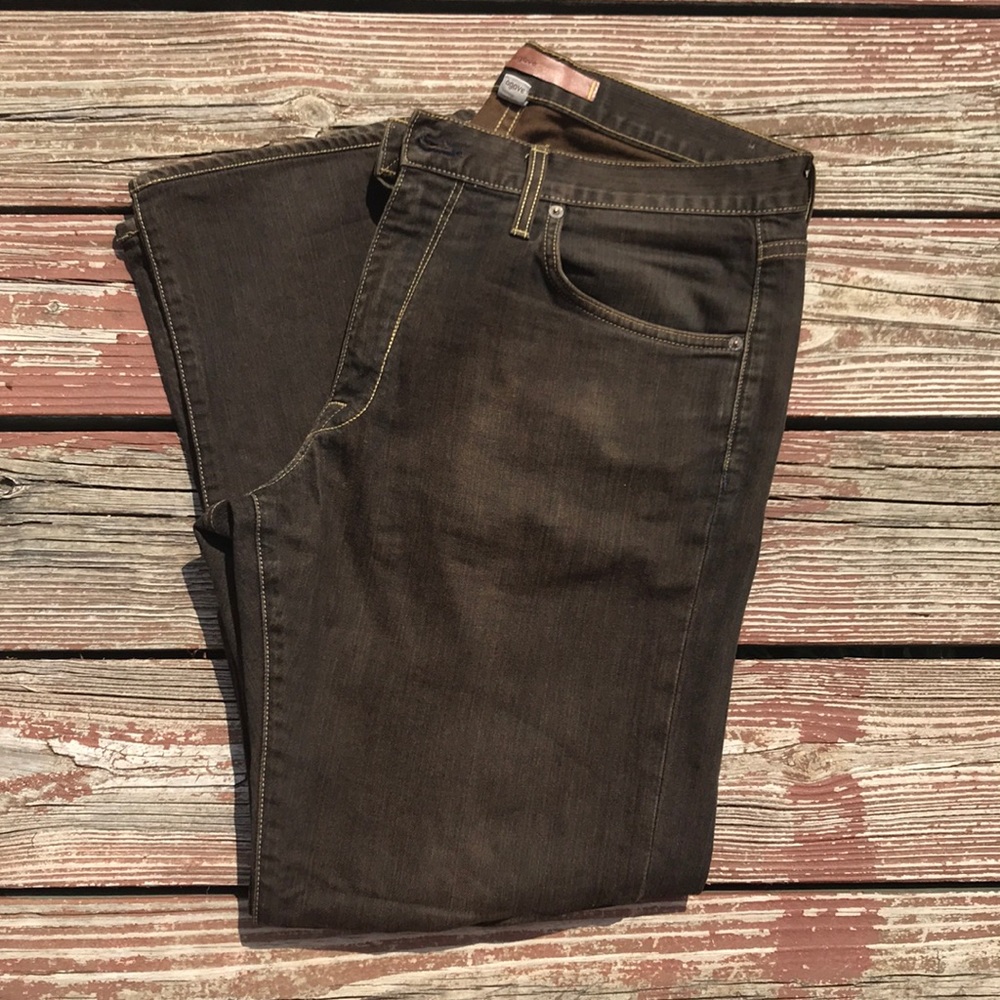Agave Denim Relaxed Straight Brown Jeans